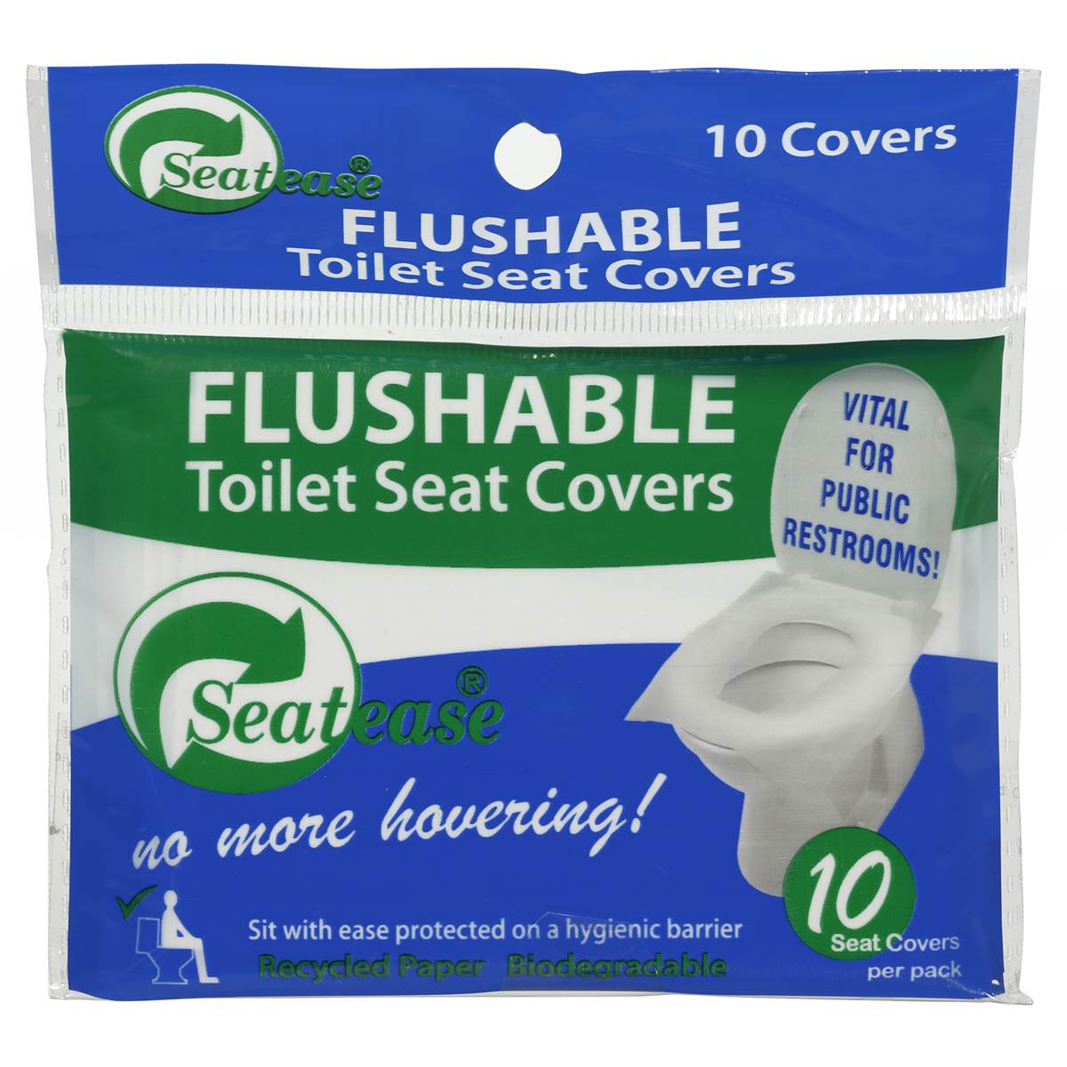 Seatease Toilet Seat Cover Disposable 10 Pack