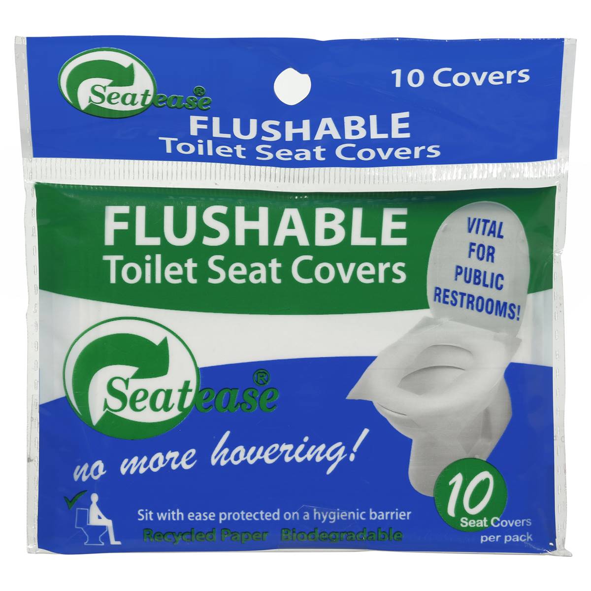Seatease Toilet Seat Cover Disposable 10 Pack