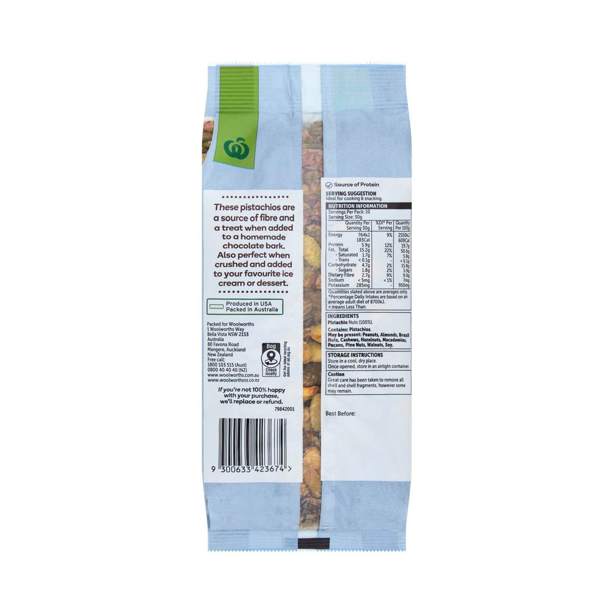 Woolworths Pistachios 300g