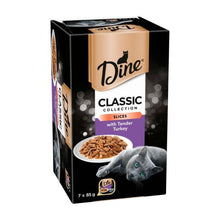 DINE WET CAT FOOD TENDER TURKEY SLICES 7X85G TRAYS