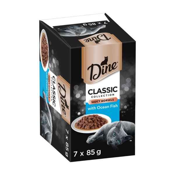 Classic Collection Adult Wet Cat Food Saucy Morsels with Ocean Fish 7x85g Trays