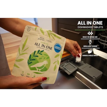 Eco Planet Automatic Dishwasher Tablets With Rinse Aid 30 pack