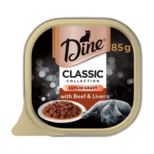 Cuts In Gravy with Beef & Liver Wet Cat Food Tray