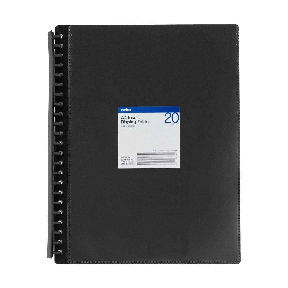 A4 Insert Display Folder - Black
