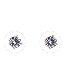Cubic Zirconia Gold Stud Earrings
