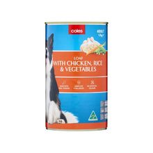 COLES DOG FOOD LOAF CHICKEN RICE & VEG 1.2KG