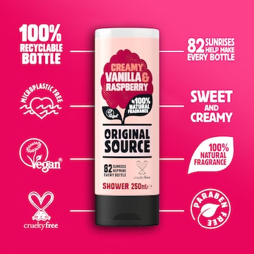 Original Source Body Wash Creamy Vanilla & Raspberry Shower Gel 250mL