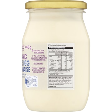 Macro Organic Whole Egg Mayonnaise 440g