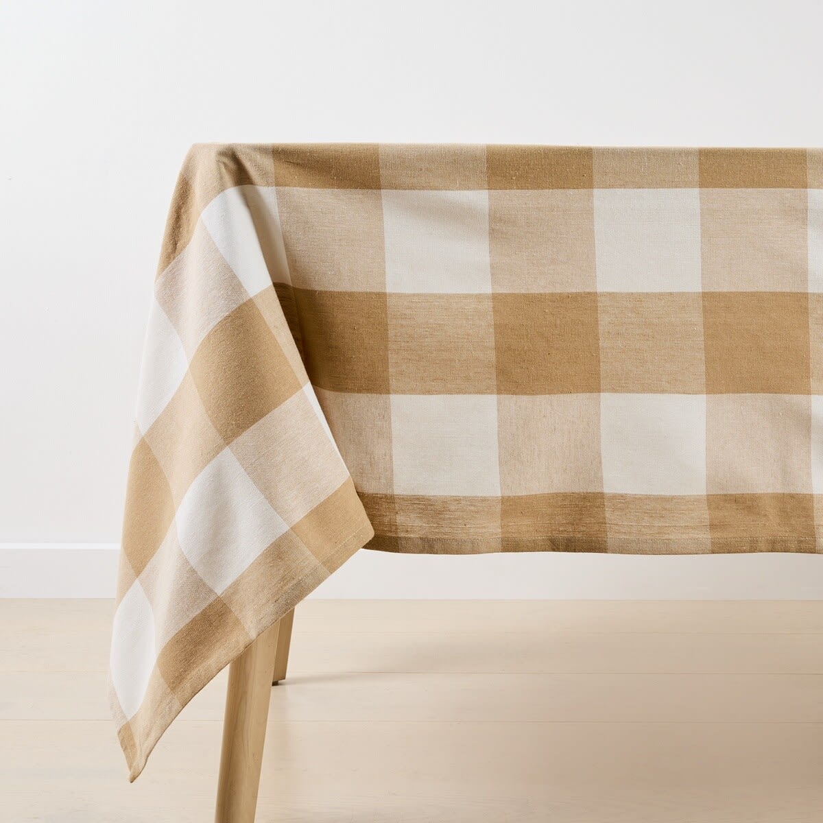 Check Tablecloth - Biscuit