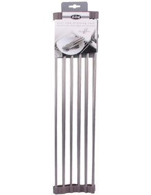Roll Up Draining Rack 48 X 24cm in Grey