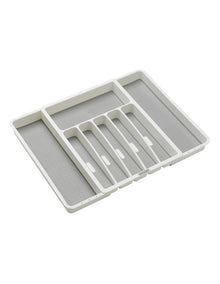 Expandable Cutlery Tray in White
