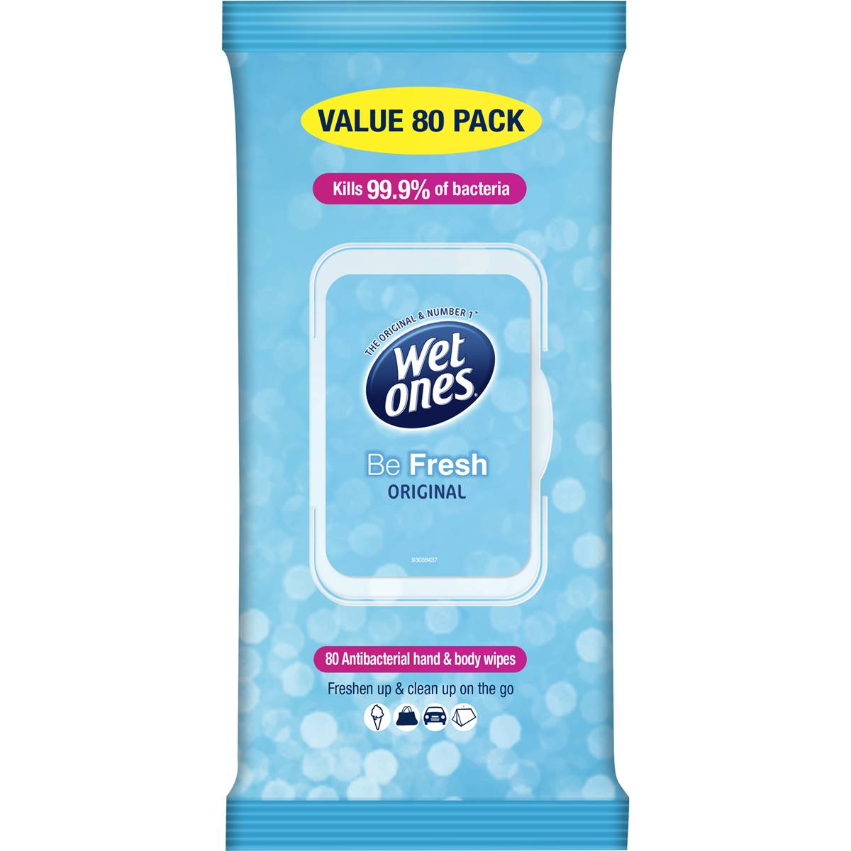 Wet Ones Moist Wipes Be Fresh 80 Pack