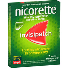 Nicorette Quit Smoking Nicotine 16 Hour Invisipatch Step 1 25mg 7 Pack