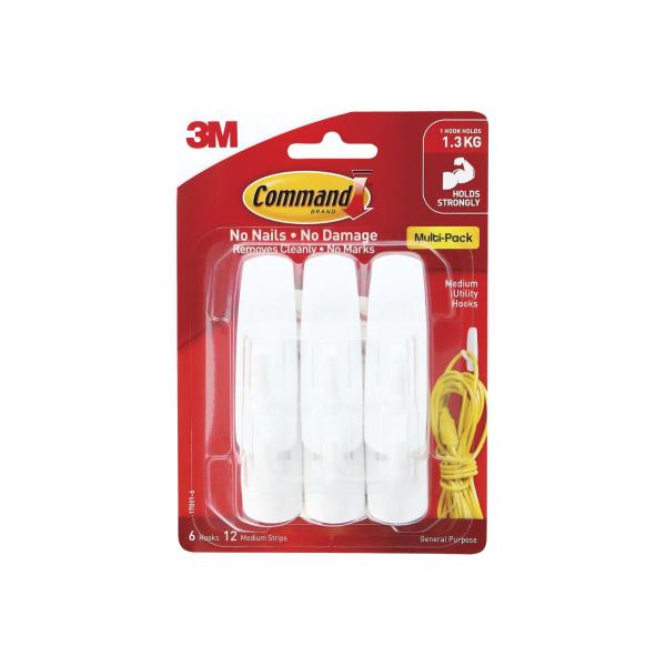 COMMAND 17001-VP MEDIUM HOOKS VALUE PACK