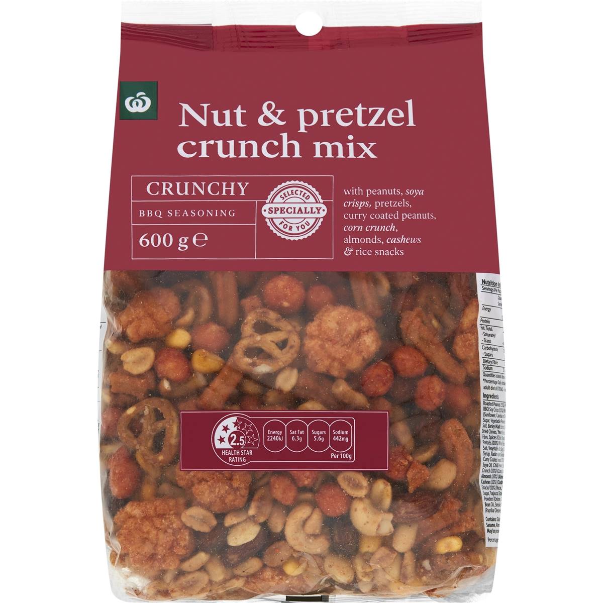 Woolworths Nut & Pretzel Crunch Mix 600g