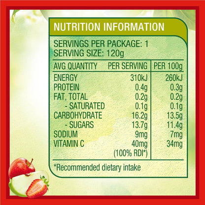 Golden Circle Blended Fruit Puree Strawberry Apple Pear Lunch Box Pouch 120g
