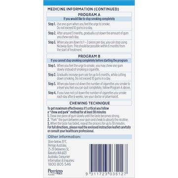 Nicaway Stop Smoking Mint Gum 4Mg 96 pack
