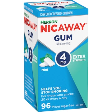 Nicaway Stop Smoking Mint Gum 4Mg 96 pack