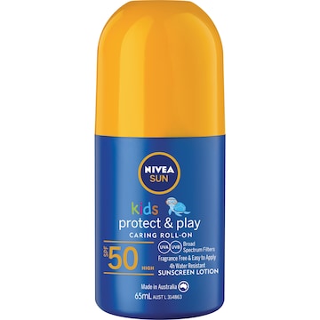 Nivea SPF 50 Sun Kids Protect & Play Roll On Sunscreen 65mL