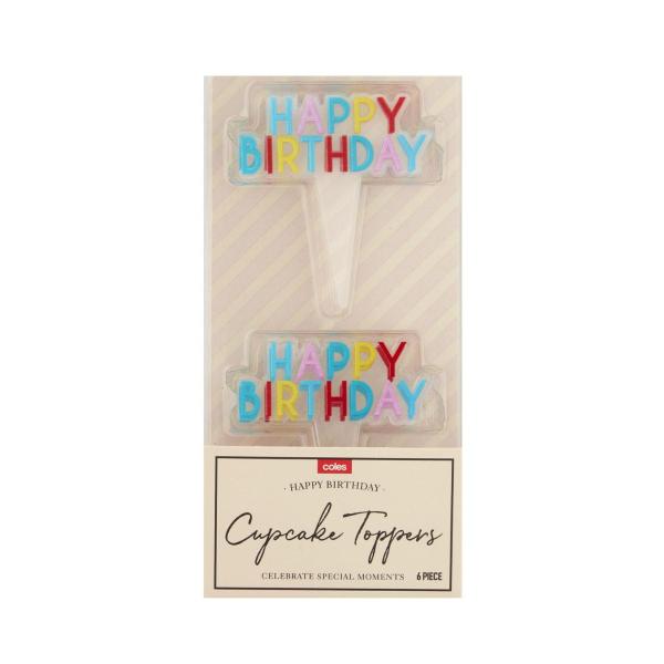 Happy Birthday Cupcake Toppers