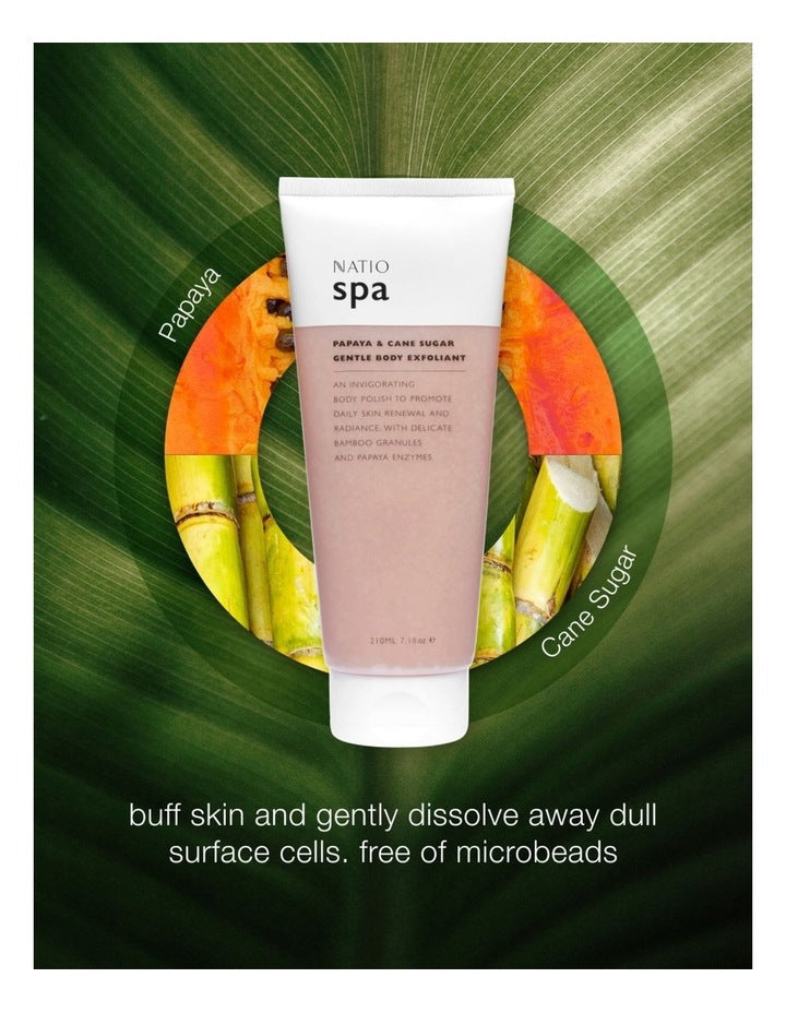 Spa Papaya & Cane Sugar Body Exfoliant 210ml
