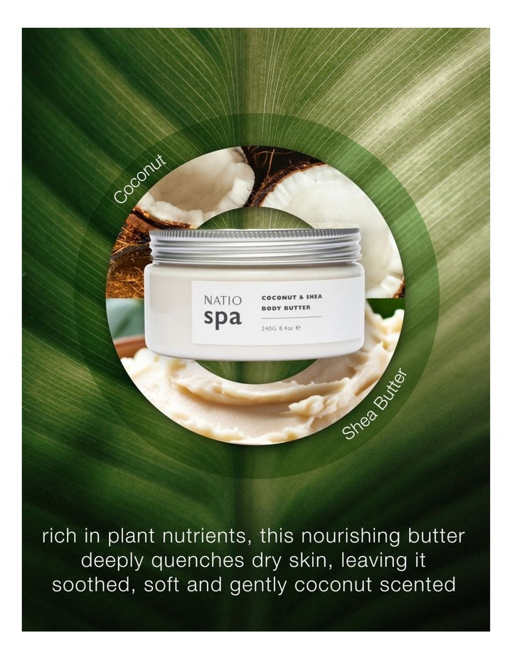 Spa Coconut & Shea Body Butter Moisturiser 240g
