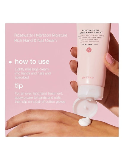 Rosewater Hydration Moisture Rich Hand & Nail Cream 100ml
