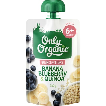 Only Organic 6 Months+ Banana Blueberry & Quinoa 120g
