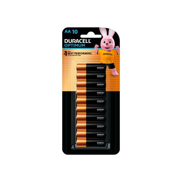DURACELL OPTIMUM AA ALKALINE BATTERIES 10 PACK