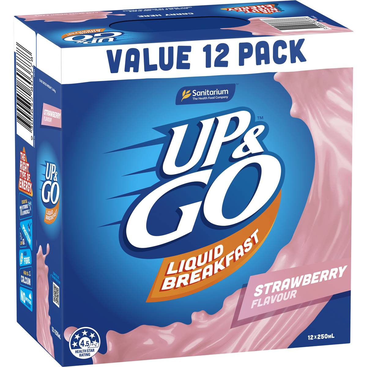 Up&Go Liquid Breakfast Strawberry 250mL x 12 pack