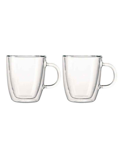 Bistro Medium Cups, 2 Set, 300ml in Clear