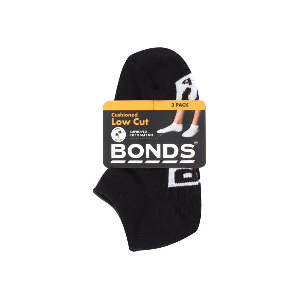 BONDS KIDS LOGO LOW CUT SIZE 13 - 3 3PACK