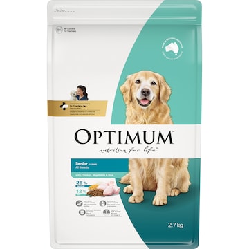 Optimum Senior All Breeds Dry Dog Food Chicken Vegetables & Rice 2.7kg