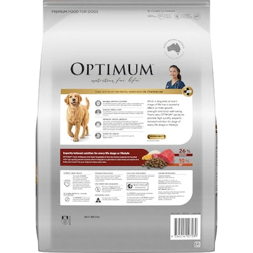 Optimum Adult All Breed Dry Dog Food With Beef Vegetables & Rice 7kg