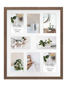 Australia Made Timber Collage Photo Frame 40x50cm 8 Photos in Chestnut