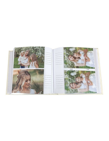 Plush Linen Photo Album 200 Photo Capacity in Cream