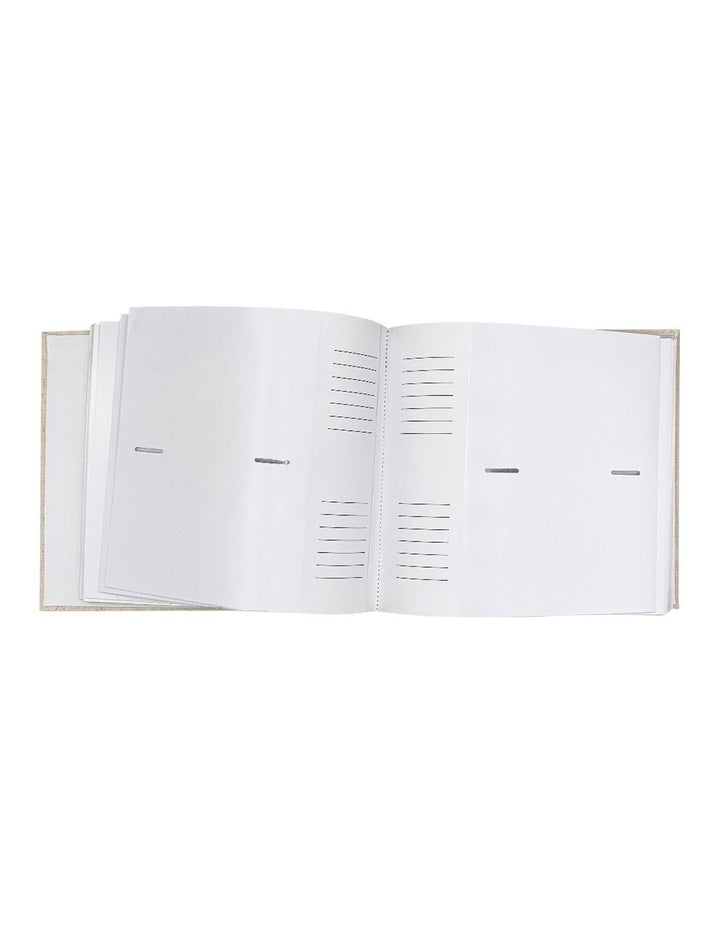 Plush Linen Photo Album 200 Photo Capacity in Cream