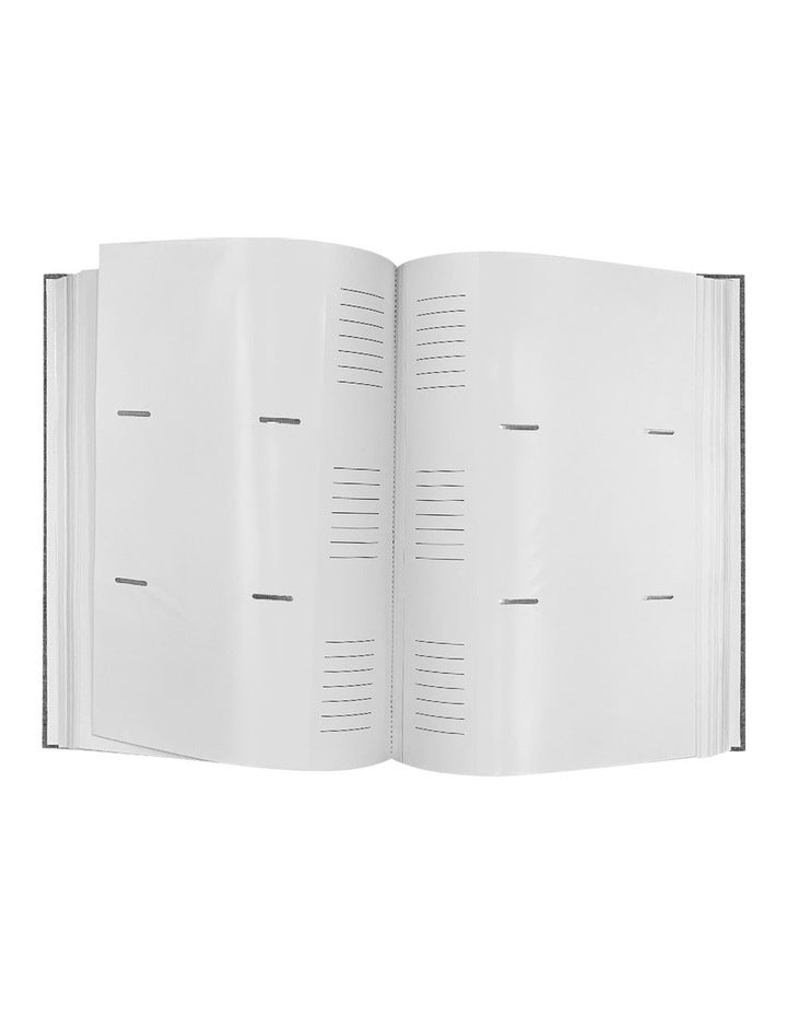 Plush Linen Photo Album 300 Photo Capacity in Grey