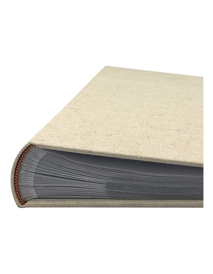 Plush Linen Photo Album 300 Photo Capacity in Cream