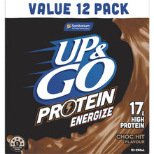 Up&Go Protein Energize Liquid Breakfast Choc 250mL x 12 pack
