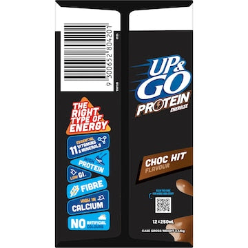 Up&Go Protein Energize Liquid Breakfast Choc 250mL x 12 pack