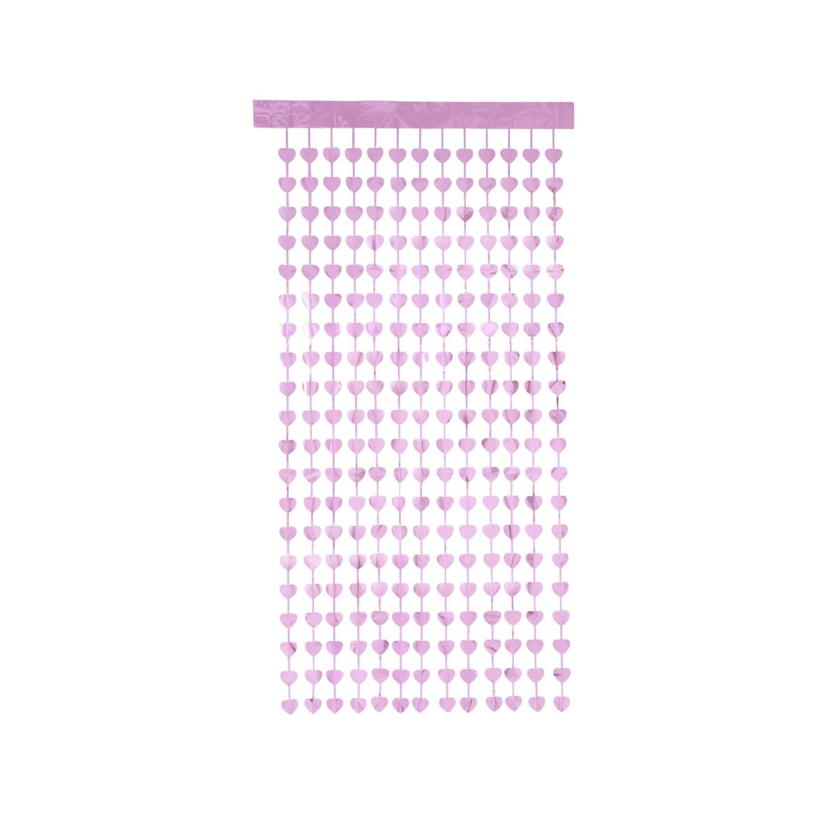Pink Heart Foil Curtain