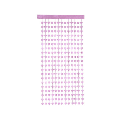 Pink Heart Foil Curtain