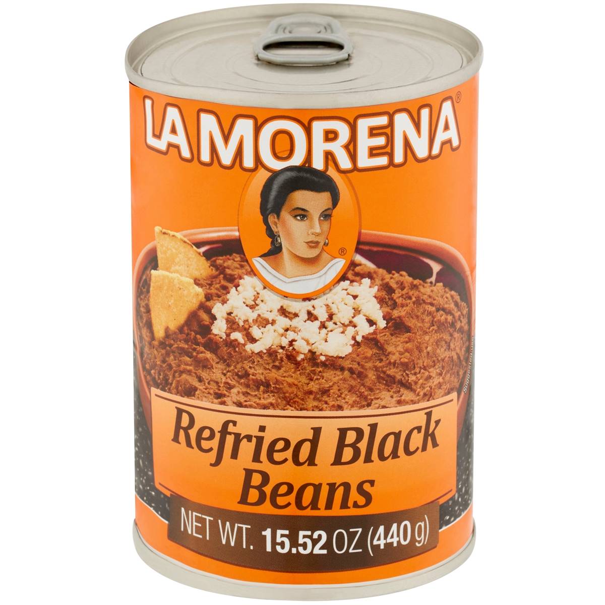 La Morena Refried Black Beans 440g