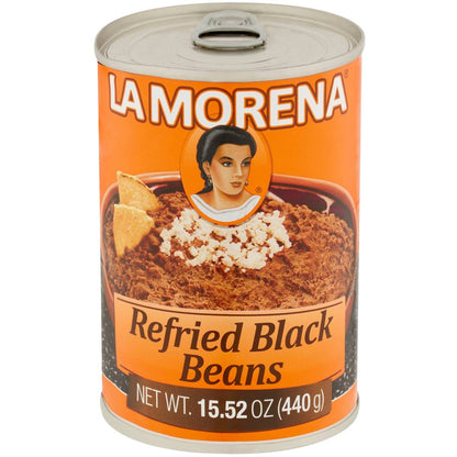 La Morena Refried Black Beans 440g