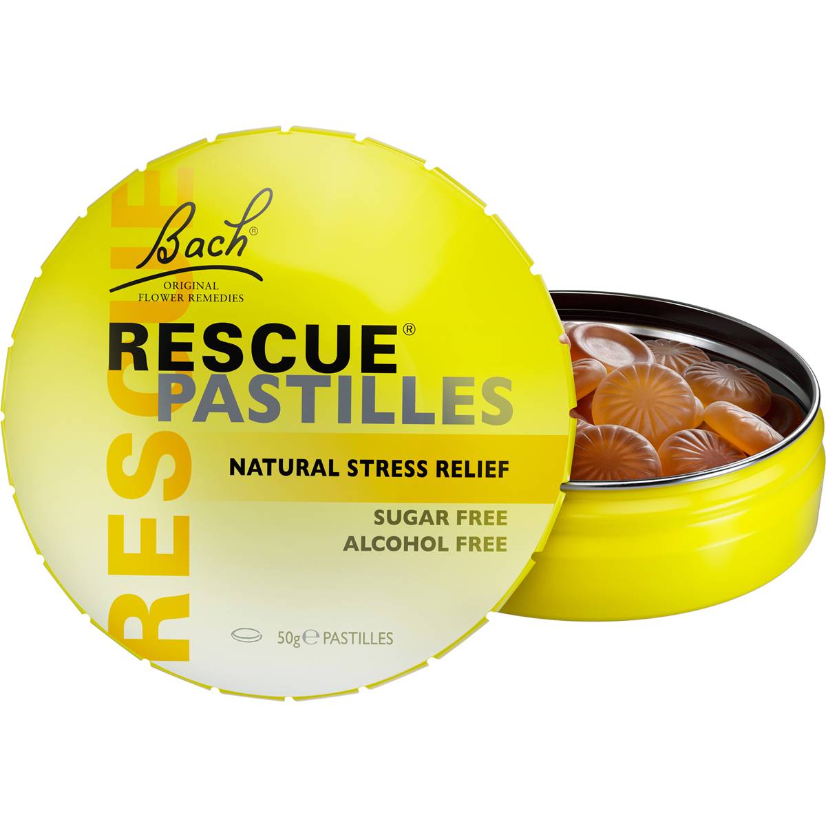 Rescue Remedy Natural Stress Relief Sugar & Alcohol Free Pastilles 50g