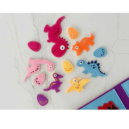 Wondertivity Land Before Time Busy Book Fabric Activity Book Kids Interactive Book Travel Toys 3yrs+