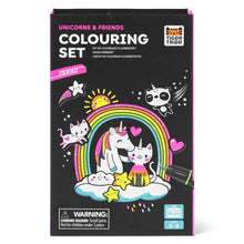 Tiger Tribe Neon Colouring Set Unicorns and Friends Activity Book Art and Craft for kids 5yrs+