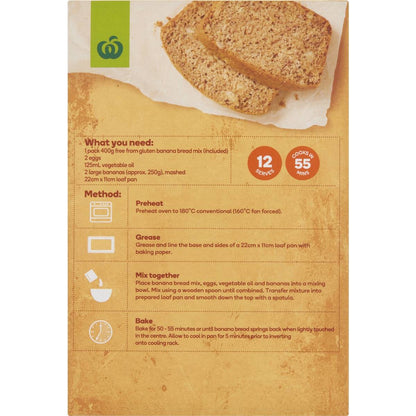 Woolworths Free From Gluten Banana Bread 400g