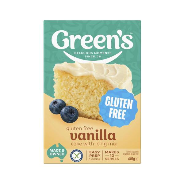 GREENS GLUTEN FREE VANILLA CAKE MIX 470G